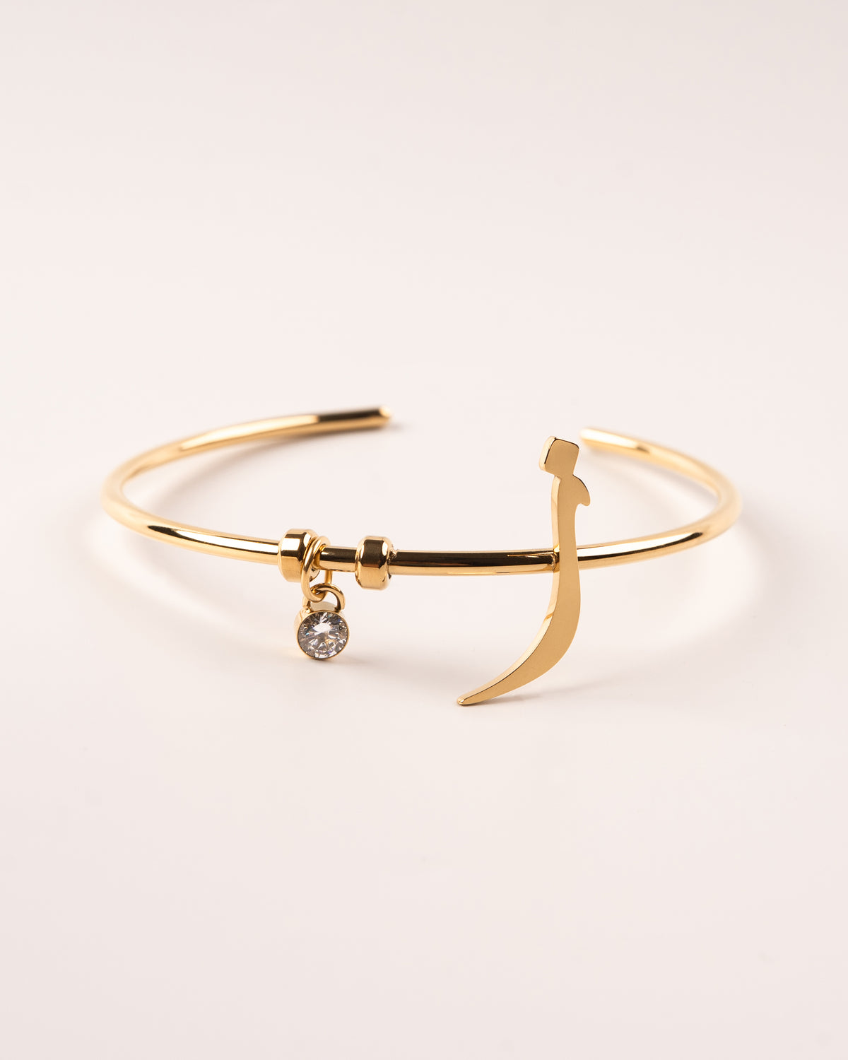 Calligraphed Initial Bracelet ز