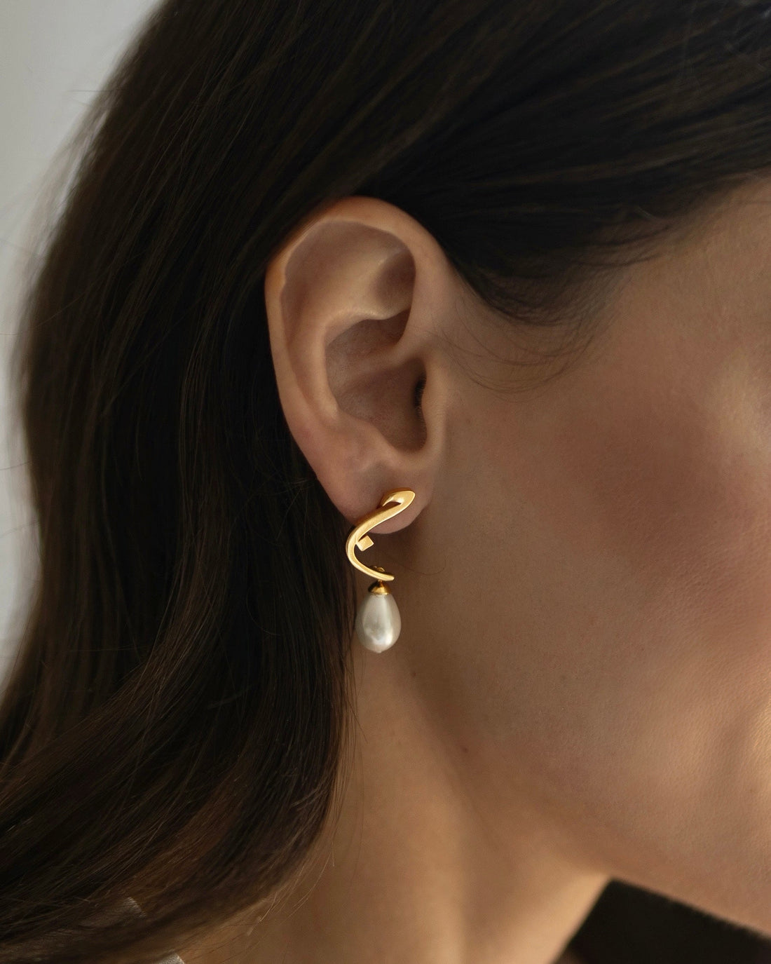 Calligraphed Initial Earrings ج