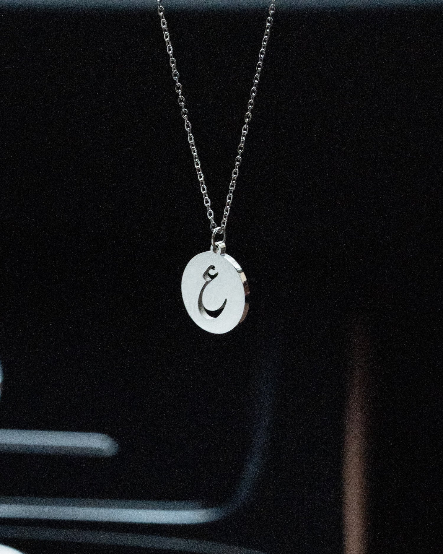 Initial Necklace (Silver) ث