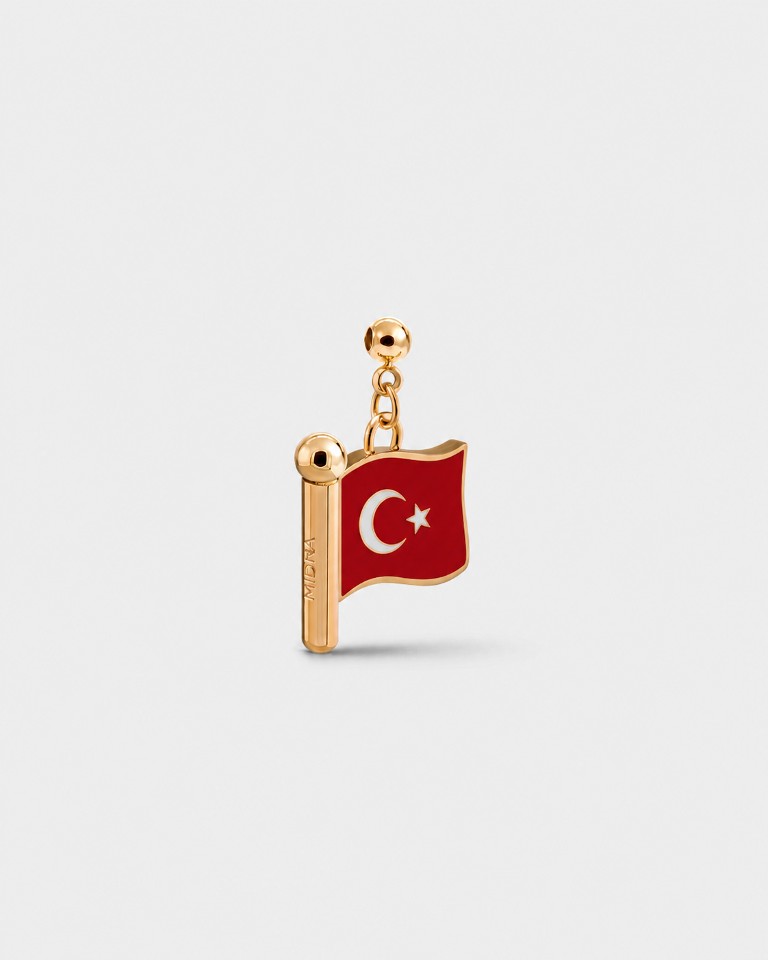 Charm flag Turkey (Golden)