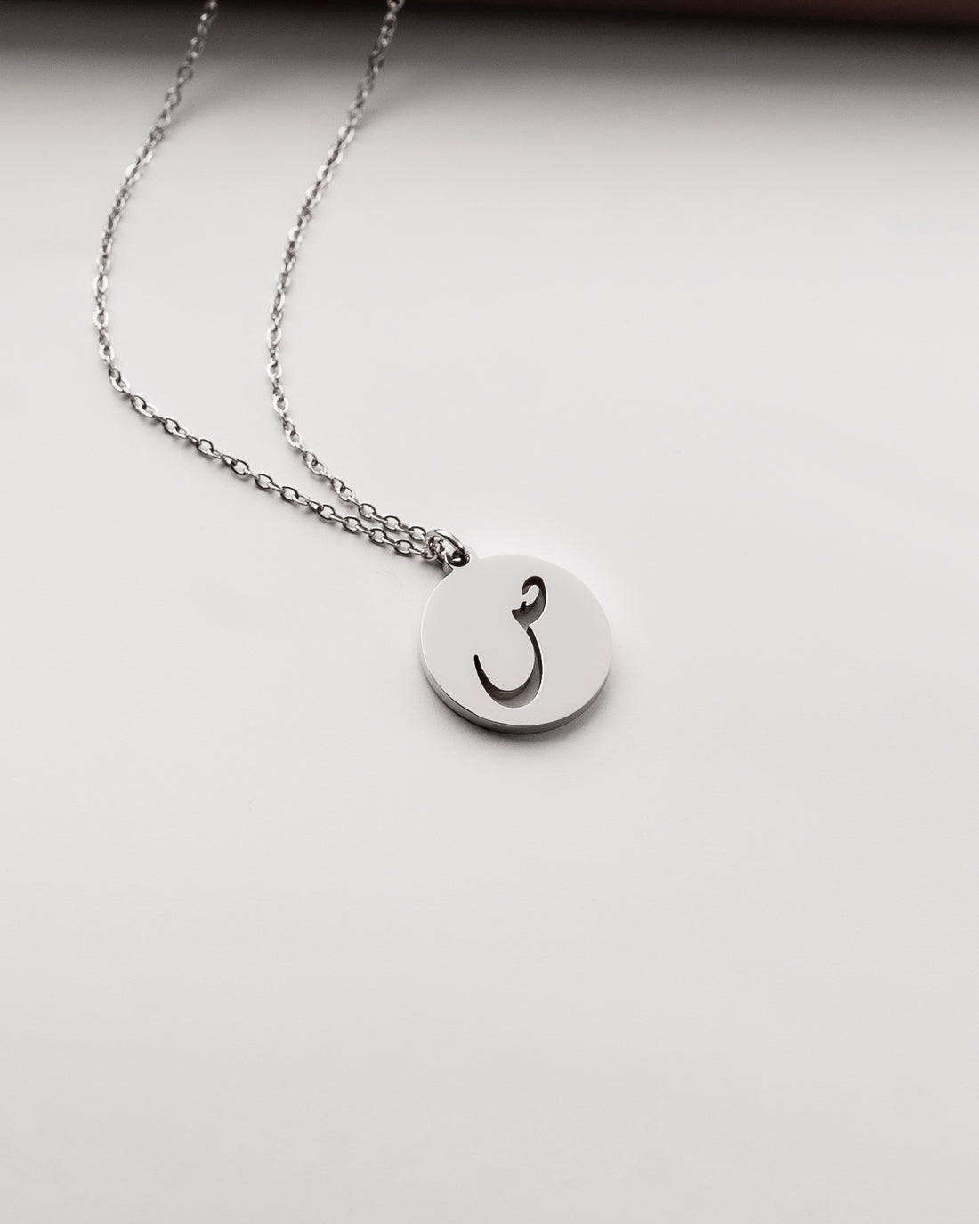 Initial Necklace (Silver) ص