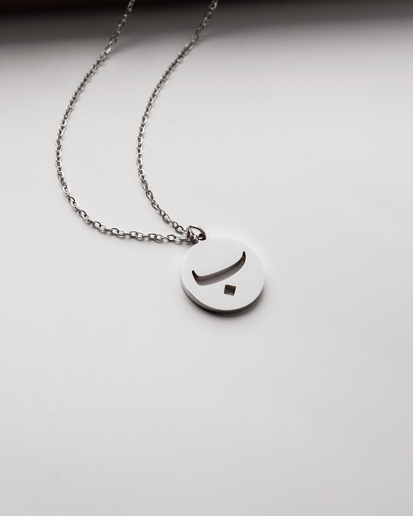 Initial Necklace (Silver) ب