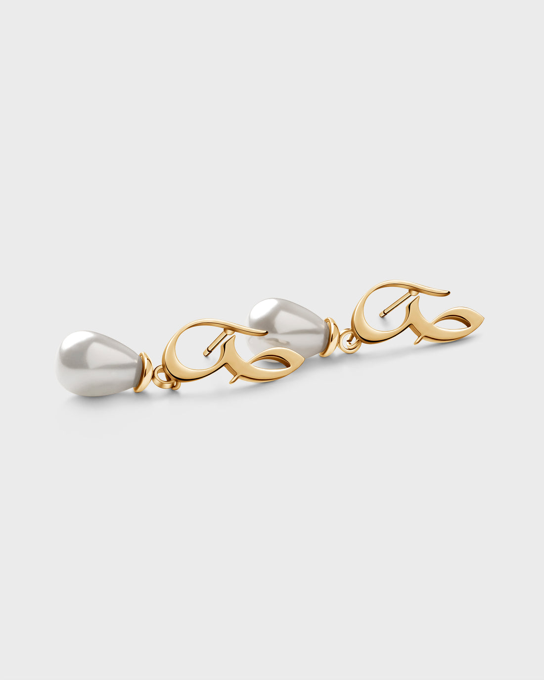 Calligraphed Initial Earrings ص