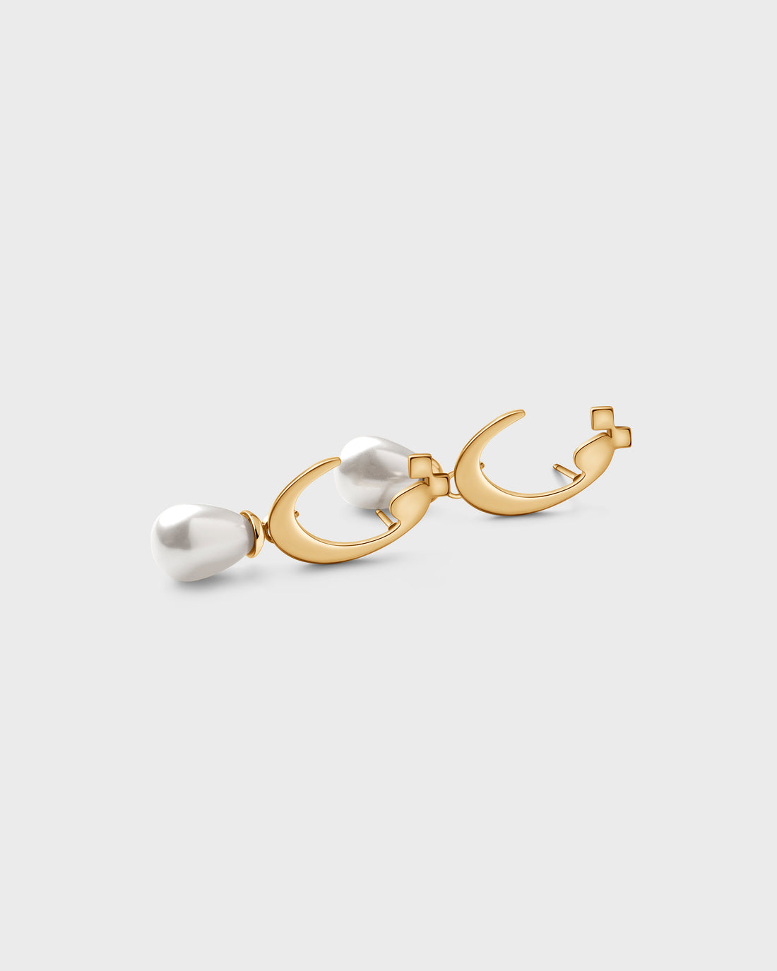 Calligraphed Initial Earrings ق