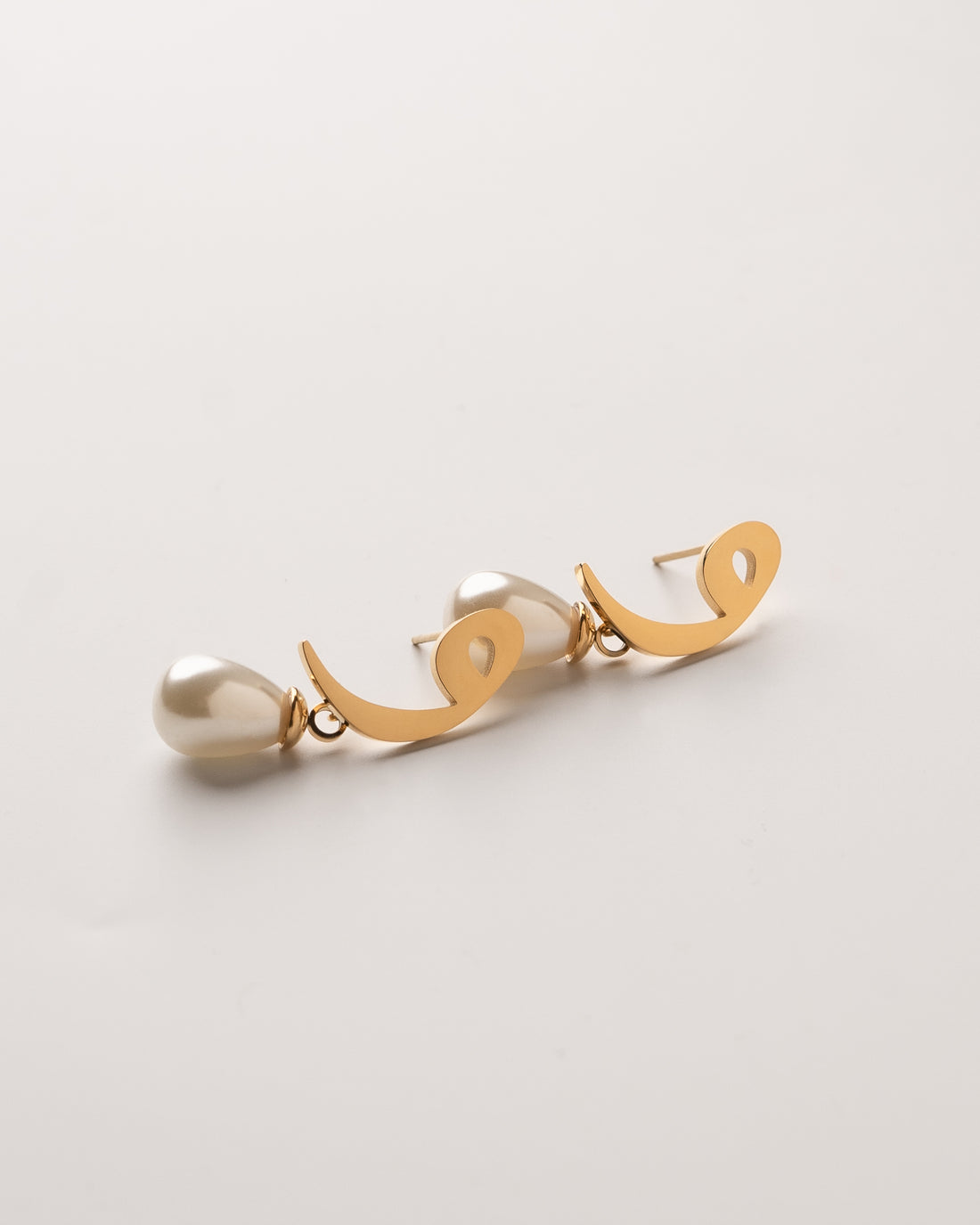 Calligraphed Initial Earrings و