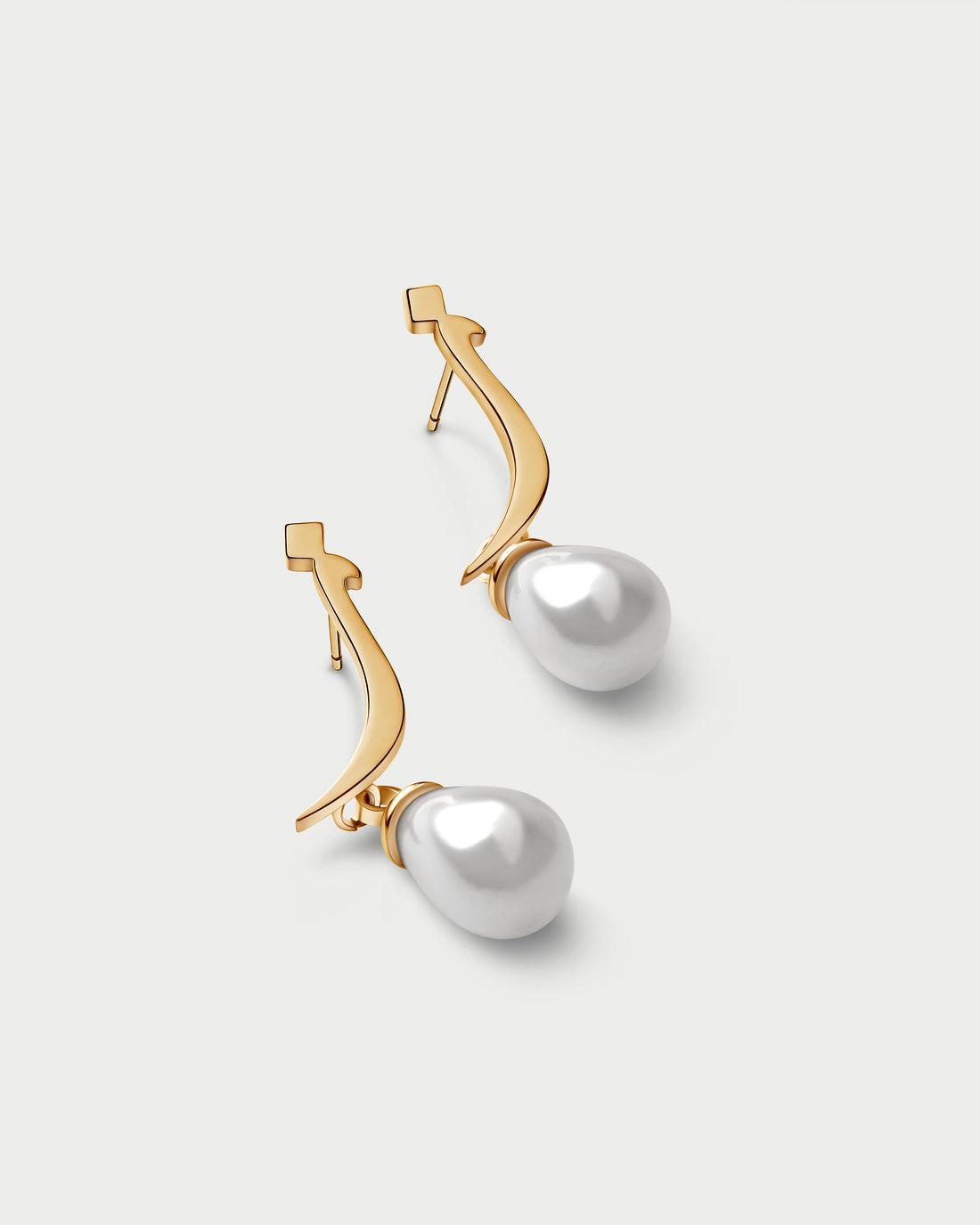 Calligraphed Initial Earrings ز