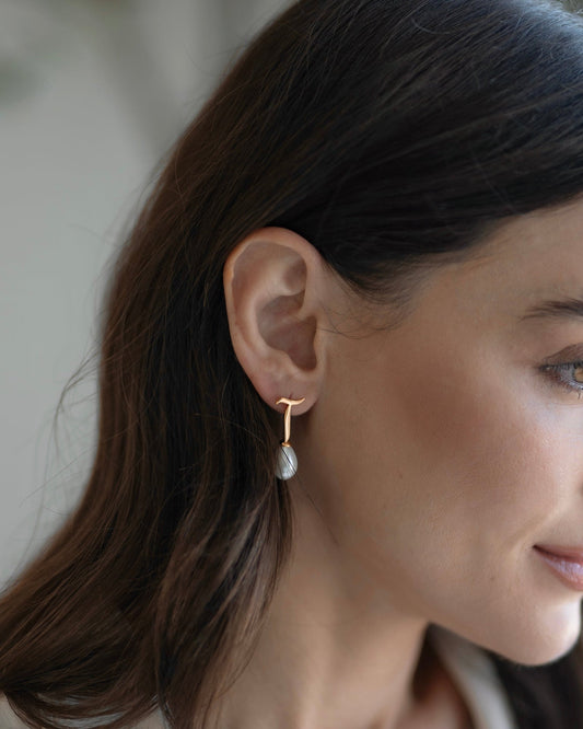 Calligraphed Letter Earrings آ