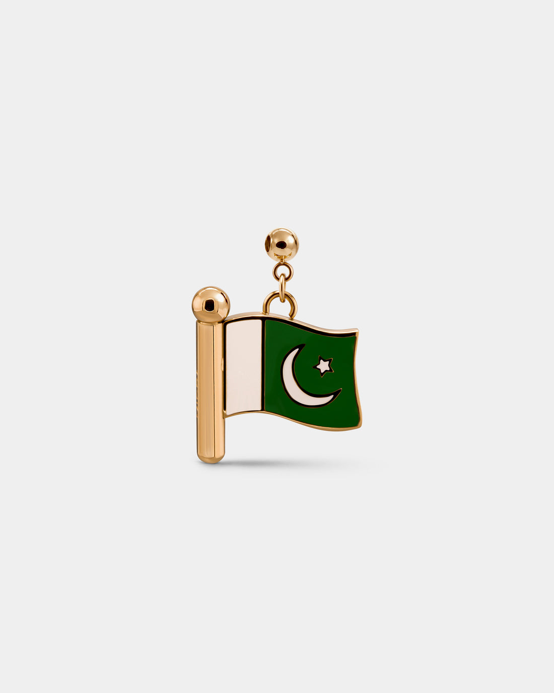 Charm flag Pakistan (Golden)