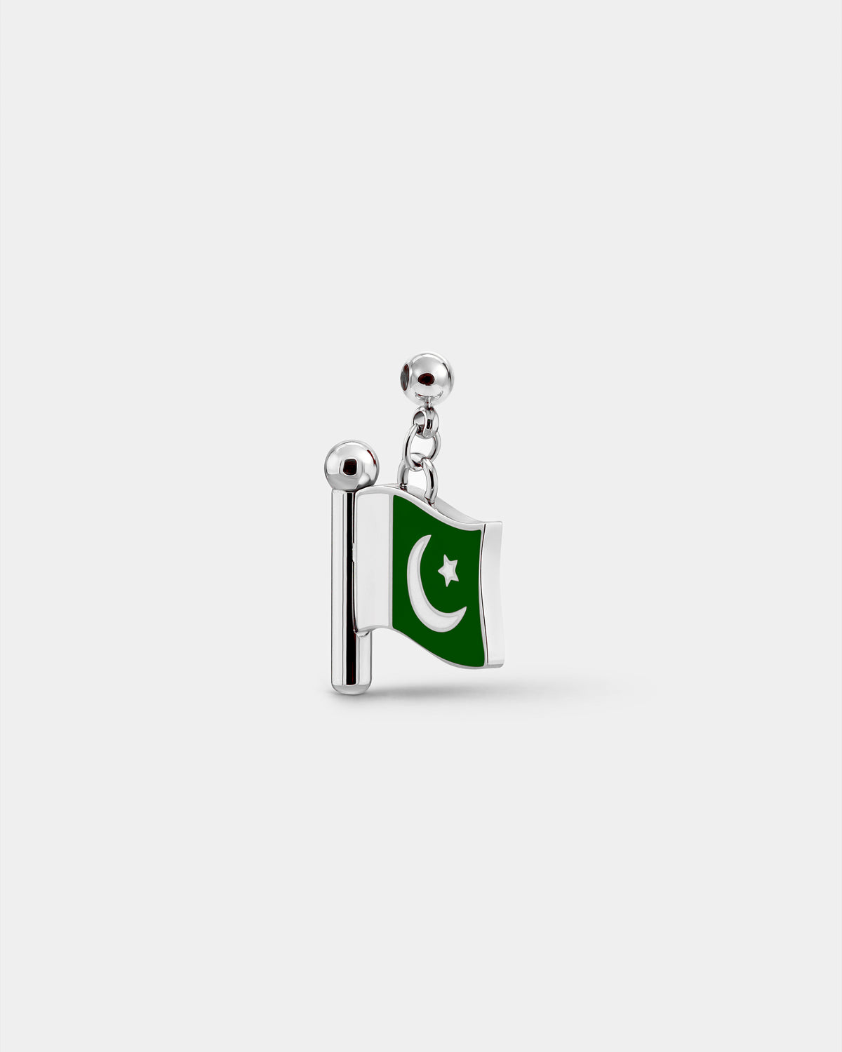 PAKISTAN FLAG CHARM (SILVER)