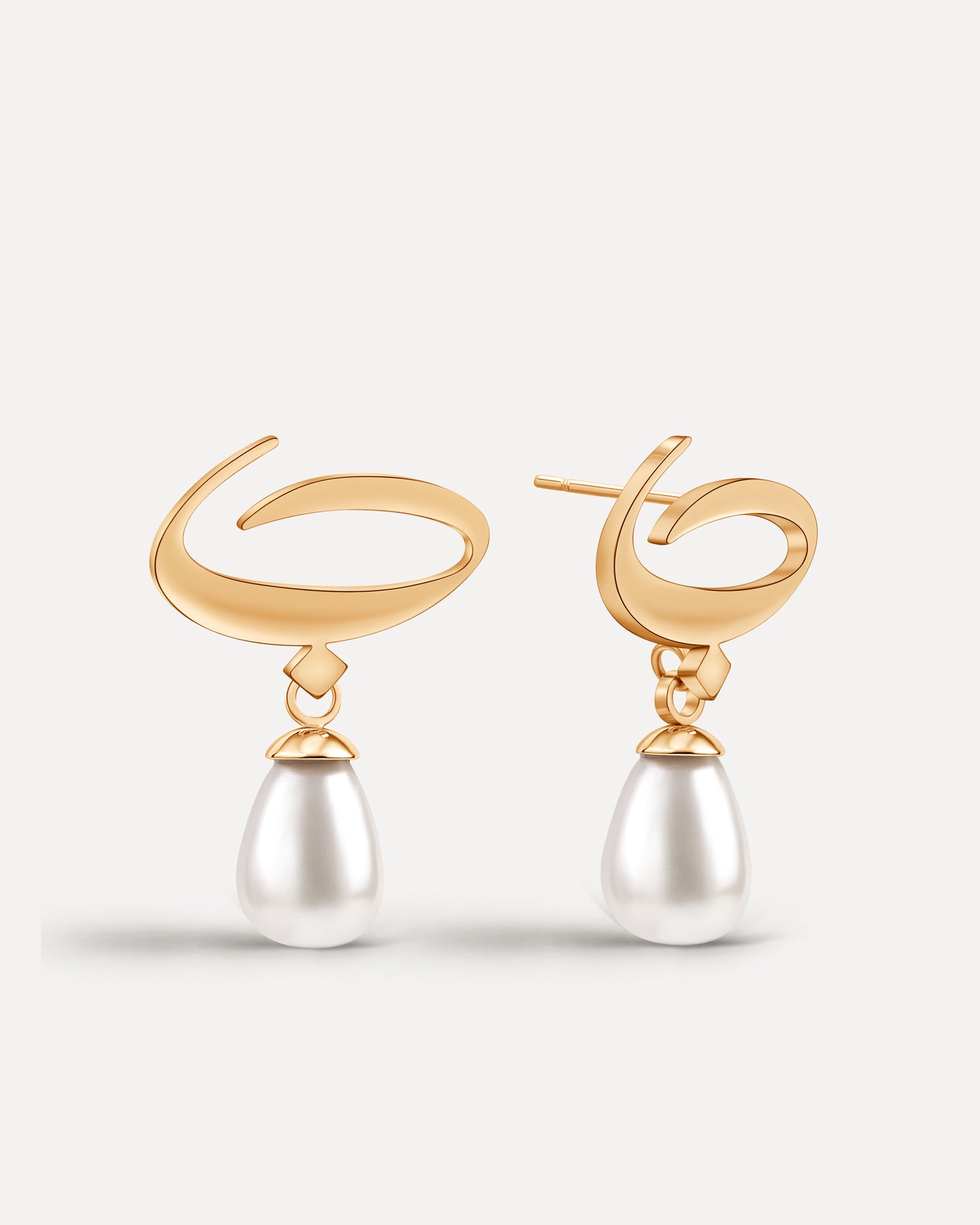 Calligraphed Initial Earrings ب