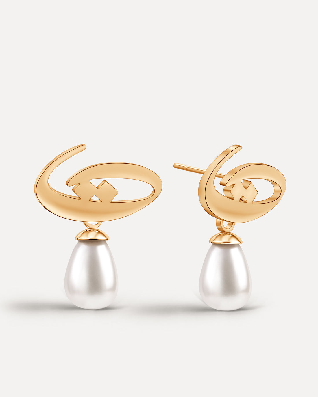 Calligraphed Initial Earrings ت
