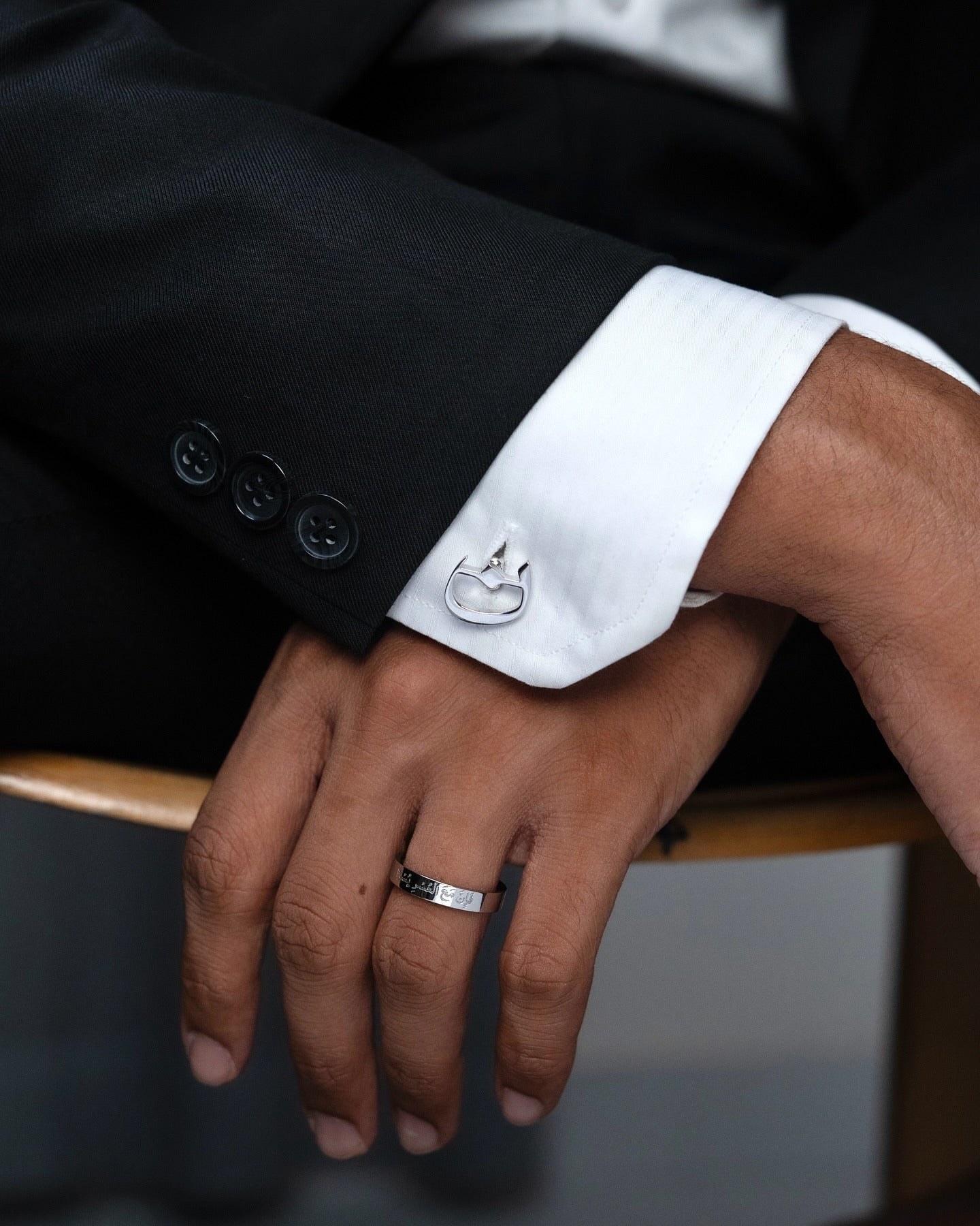 Calligraphed Arabic Letter Cufflinks