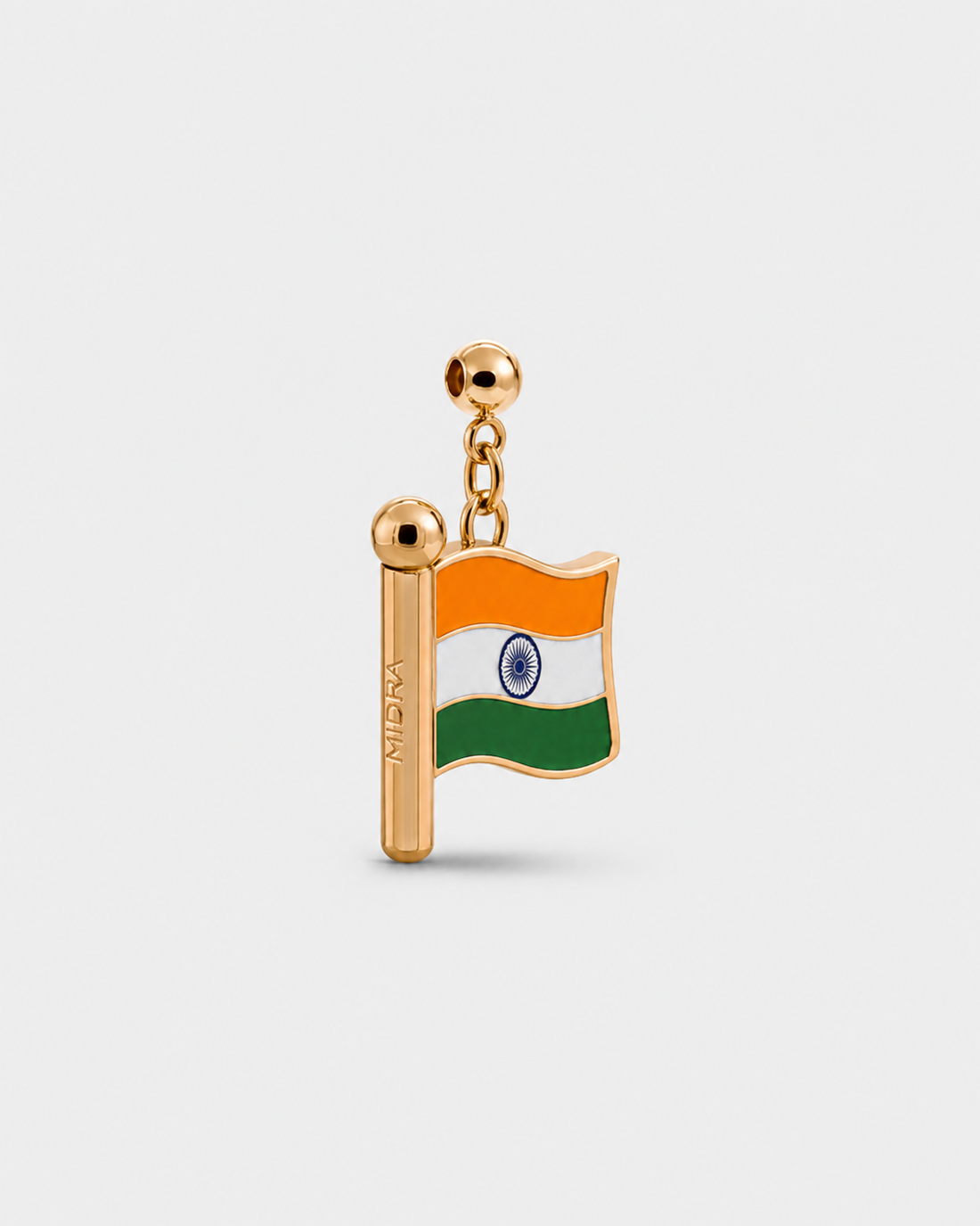 Charm flag India (Golden)